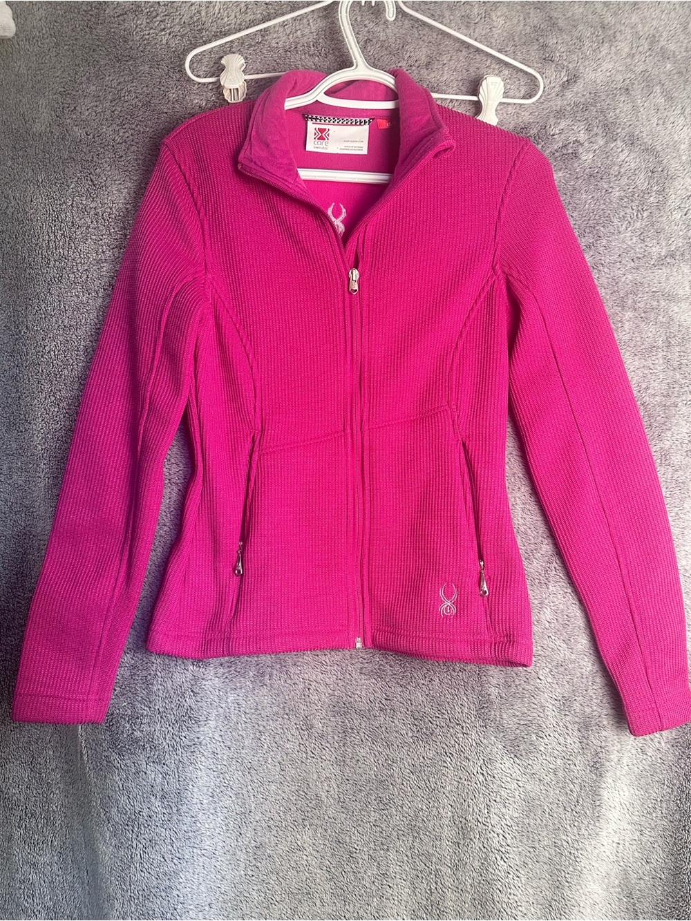 Spyder core sweater Women's fleece Jacket Bright Pink Full-Zip new without tags